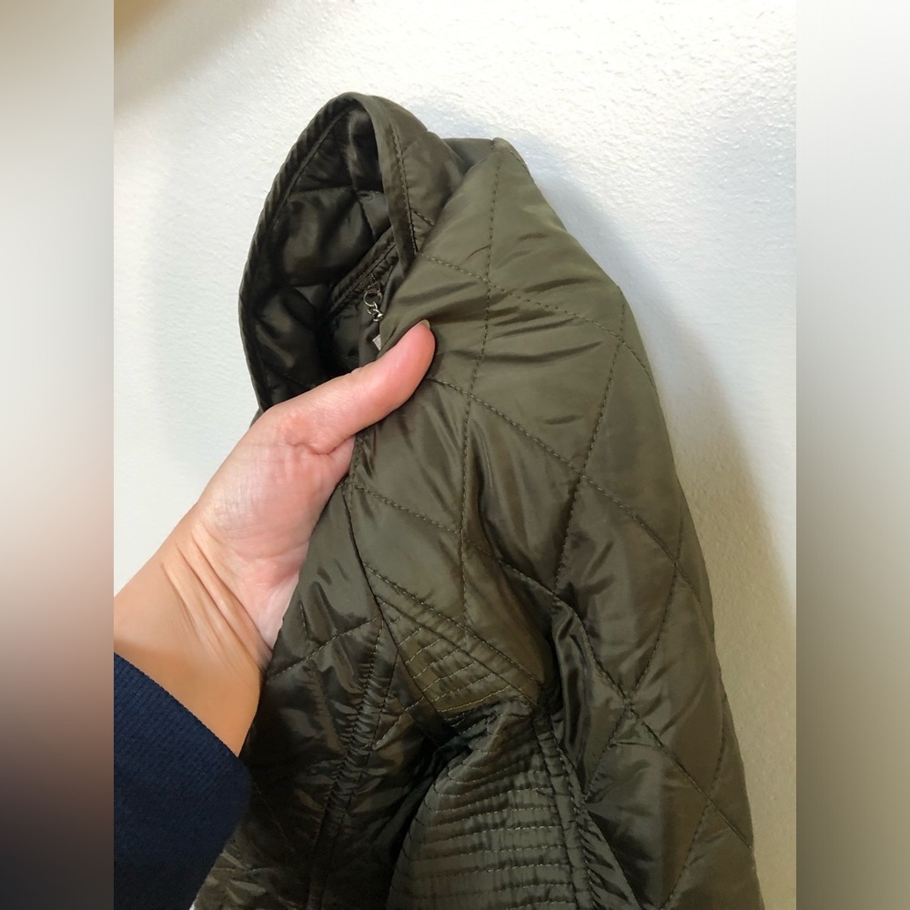 Banana Republic Women’s XS Dark Olive Green Quilted Full-Zip Field Jacket - EUC! - Picture 15 of 15